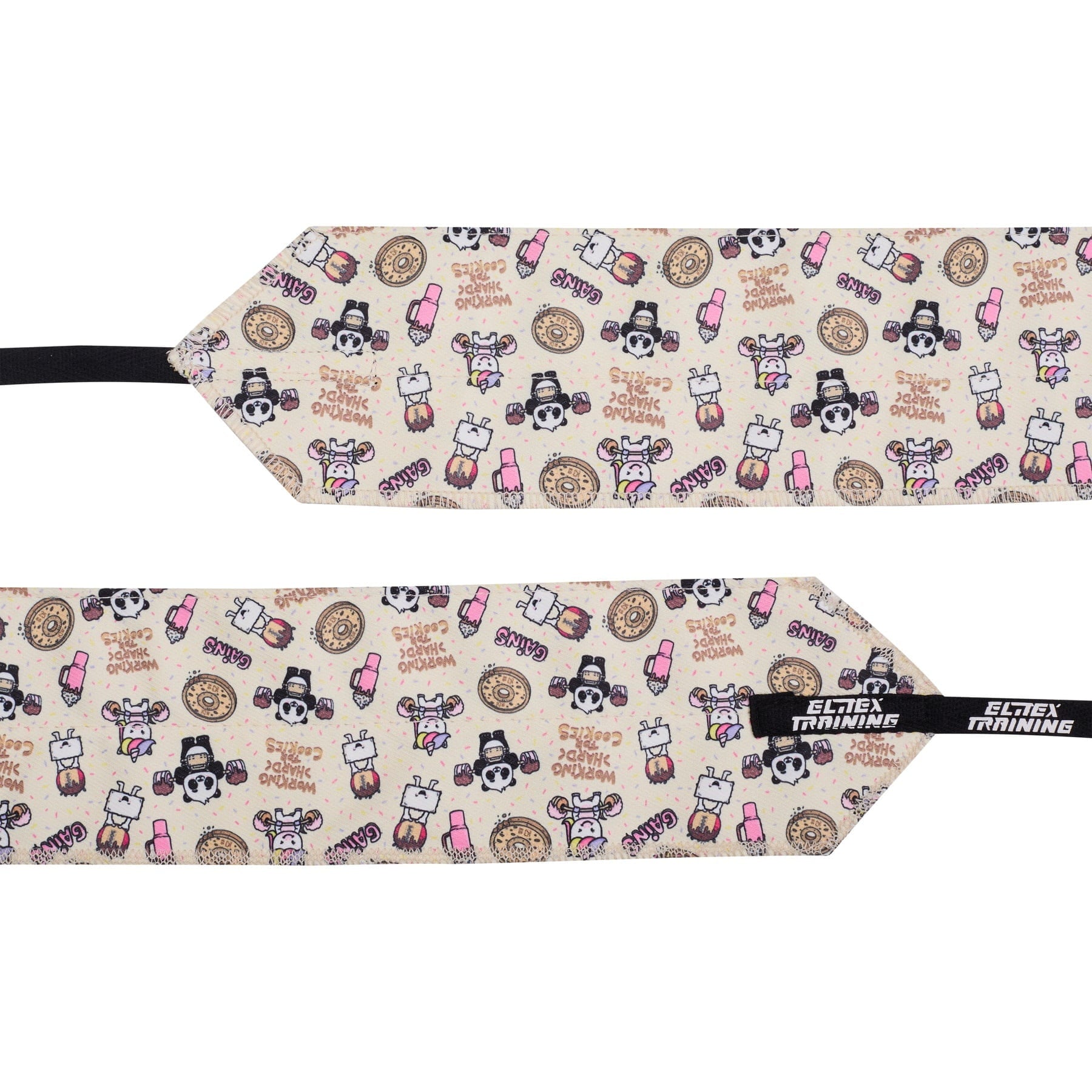 Muñequeras de tela ajustable Elitex Training - Sweet Cream