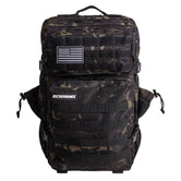 Mochila táctica Elitex Training con compartimento de comida (45L) - Negro Camuflaje