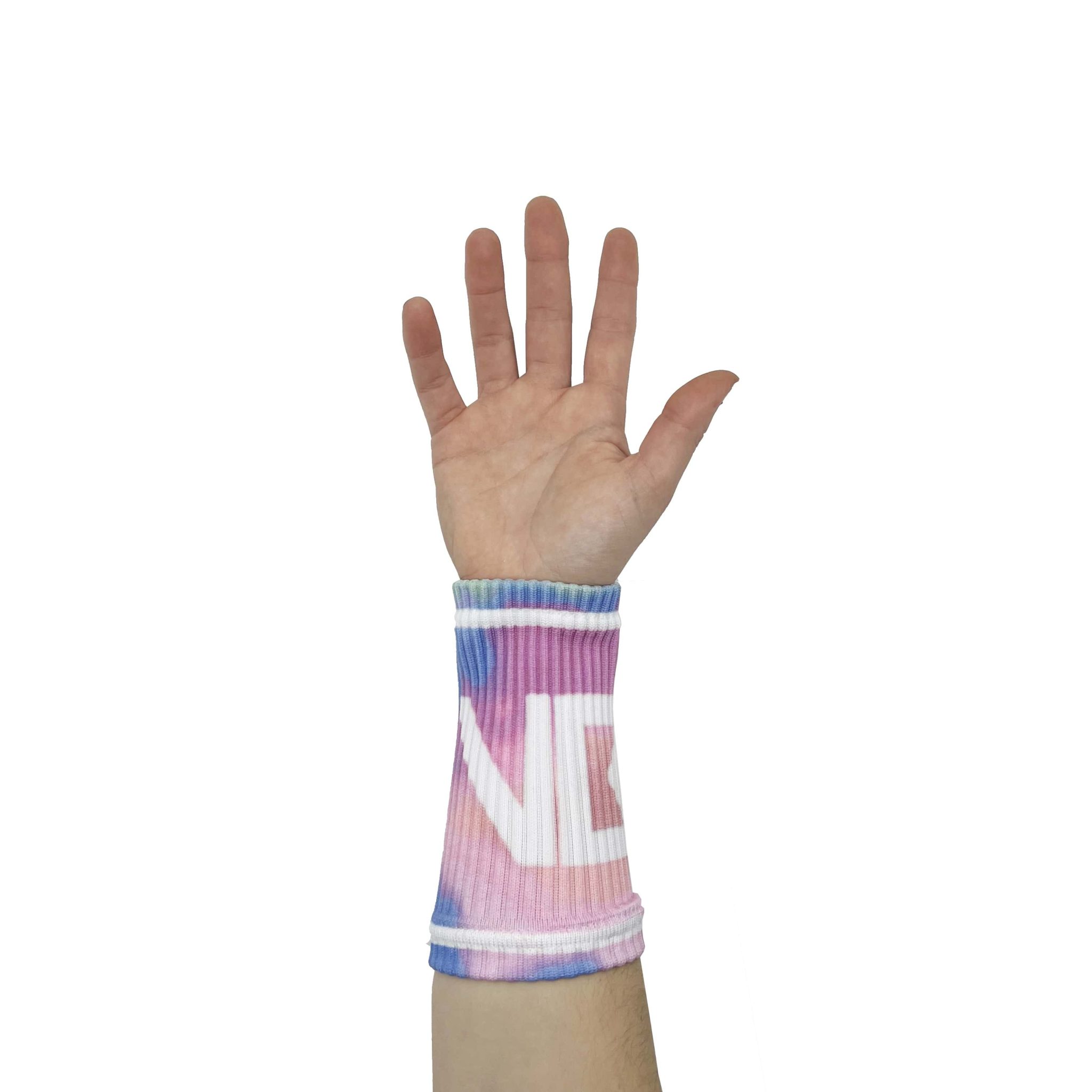 munequeras tela flexible tie dye vbn fitness
